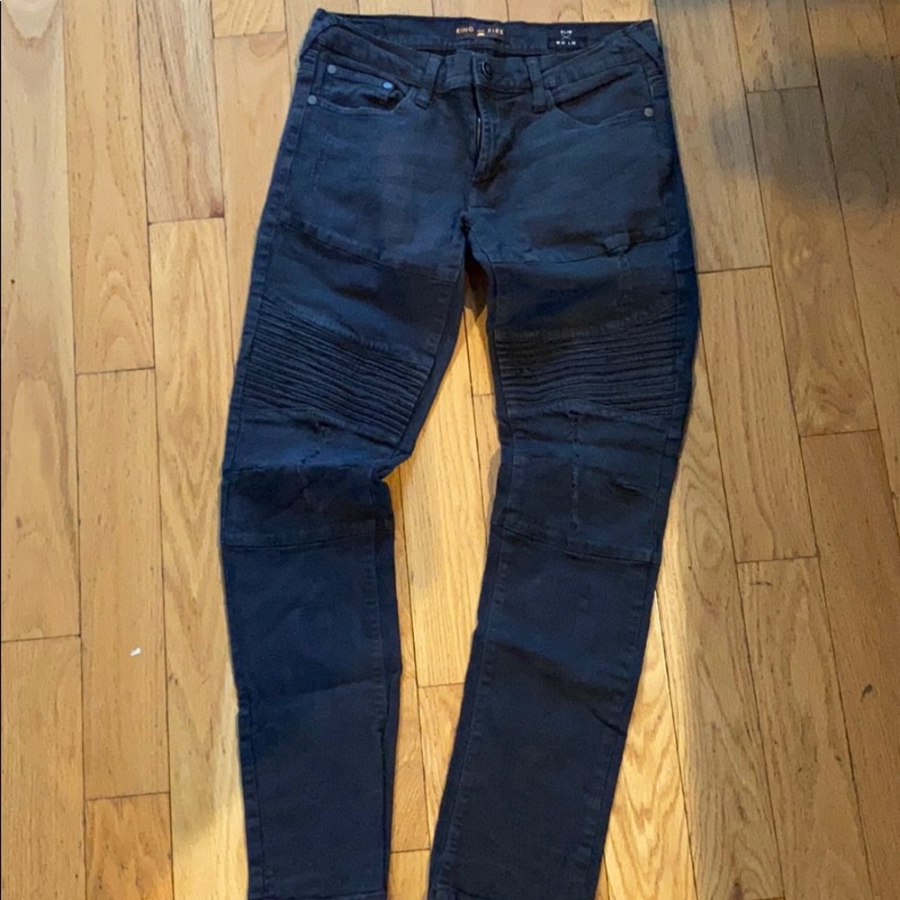 Ring of Fire Slim Black Jeans